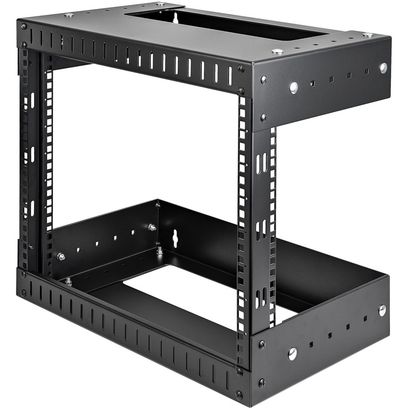 2-Post 8u Open Frame Network Rack With Adjustable Depth (12-20in) - Durable Heav(1/Ea)
