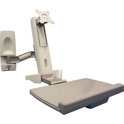 Sit Stand Wall Mounted Computer Workstation System. Features Include ...