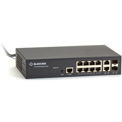 Gigabit Ethernet(1000-Mbps)Managed Switch-(8)10/100/1000-Mbps Copper Rj45,(2)100(1/Ea)