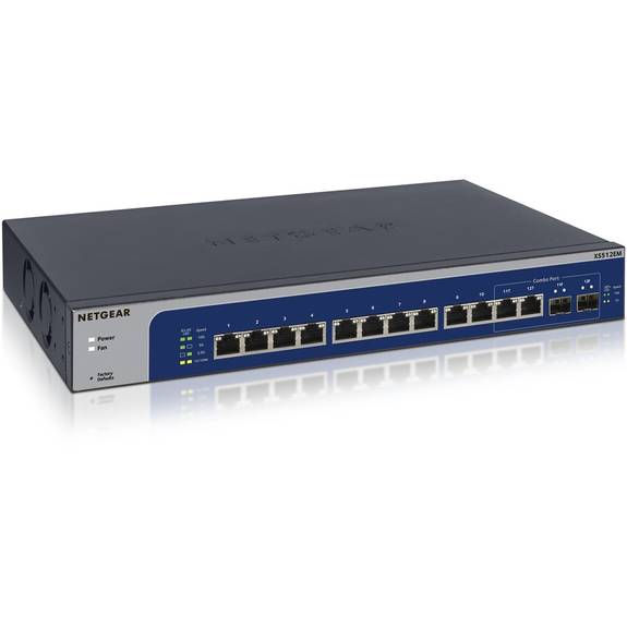 Netgear XS512EM 12-Port 10-Gigabit/Multi-Gigabit Ethernet Smart Managed  Plus Switch - XS512EM-100NAS 