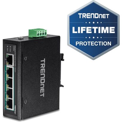 5-Port Industrial Fast Ethernet Poe+ Din-Rail Switch(1/Ea)