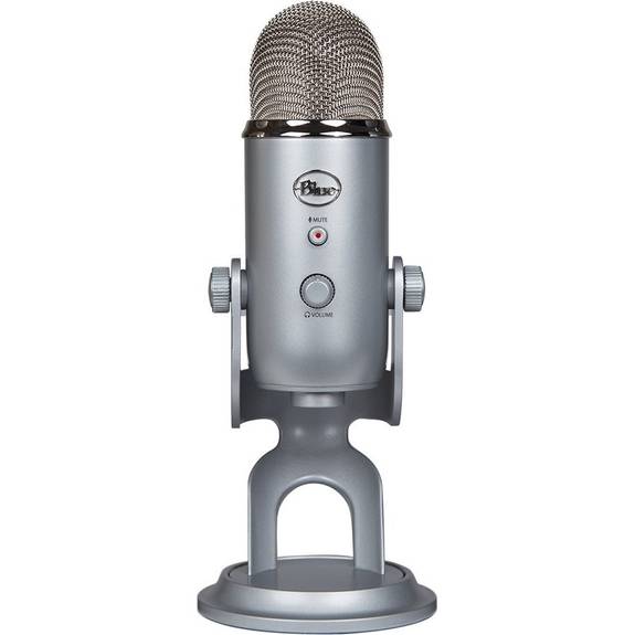 Logitech Blue Microphone Blue Yeti Usb  Mic-silver-usb-n/a-amr-836213001950(1/ea)