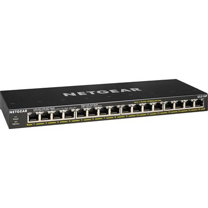 Switch - Gs316p - Desktop - Wired - 1gbps - Networking / Ports Qty: 16 - Gigabit(1/Ea)