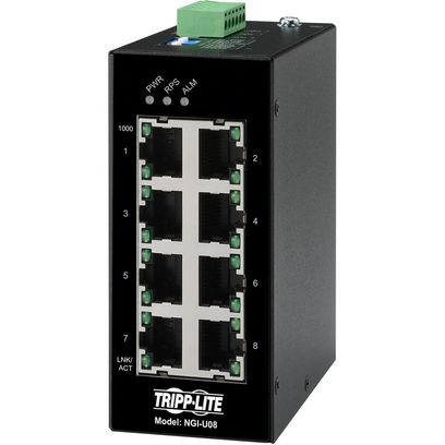 Eaton Tripp Lite Series 8-Port Unmanaged Industrial Gigabit Ethernet Switch - 10(1/Ea)