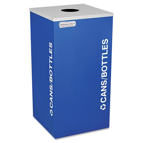 Ex Cell Kaleidoscope Collection Bottle/can-recycling Receptacle, 24gal, Royal Blue Rc-kdsq-c Ryx 1 Each