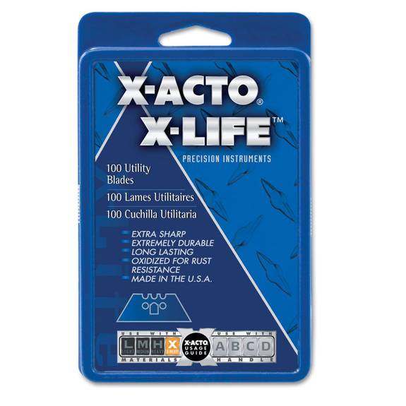 X Acto  Surgrip Utility Knife Blades, 100/pack X692 100 Package