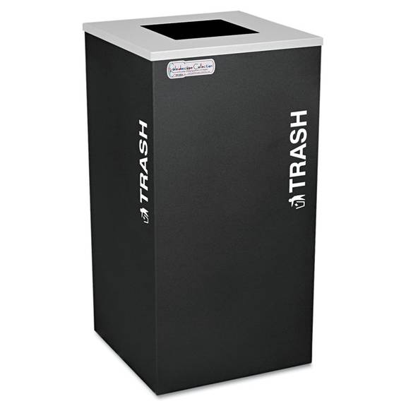 Ex Cell Kaleidoscope Collection Trash Receptacle, 24gal, Black Rc-kdsq-tblx 1 Each