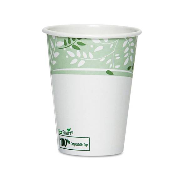 Dixie  Ecosmart Hot Cups, Paper W/pla Lining, Viridian, 8oz, 50/pack 2338pla-pk 50 Package