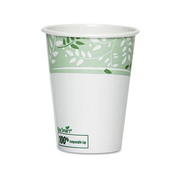 Dixie  Ecosmart Hot Cups, Paper W/pla Lining, Viridian, 12oz, 50/pack 2342pla-pk 50 Package