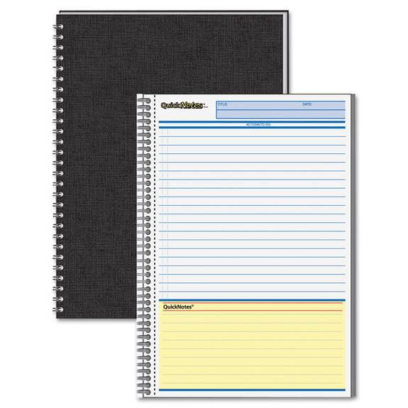 Cambridge Side Bound Guided Business Notebook, Quicknotes, 8 X 5, White
