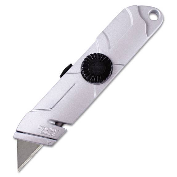Cosco Self-retracting Utility Knife, Silver Metal Handle 091479 1 Each