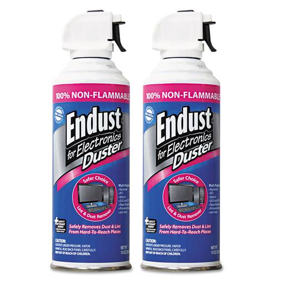 Endust  Non-flammable Duster With Bitterant, 10 Oz, 2 Cans/pack 248050 2 Package