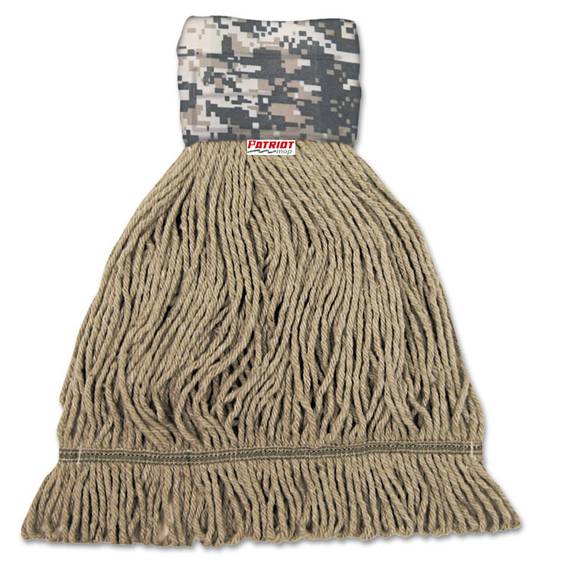 Boardwalk  Patriot Looped End Wide Band Mop Head, Large, Green/brown, 12/carton 8200l 12 Case