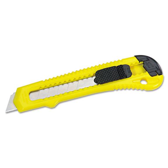 Stanley Tools  Snap-off Retractable Pocket Utility Knife, Plastic, Yellow/black, 30/carton 680-10-143p 30 Case
