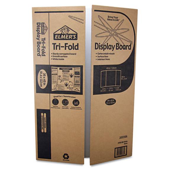 Elmer S  Single Ply Corrugated Display Board, 48 X 36, White, 25/carton 730300 25 Case