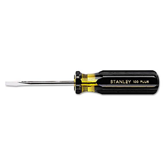 Stanley Tools  100 Plus Light Blade Cabinet-tip Screwdriver, 3/16in, 6 3/4in Long 680-66-183 1 Each