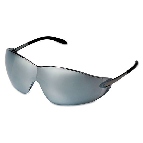 Mcr  Safety Blackjack Protective Eyewear, Chrome Frame, Silver-mirror Lens S2117 1 Each