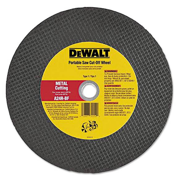 Dewalt  High-speed Cut-off Wheel, 14in X 1/8in, 1in Arbor 115-dw8020 1 Each