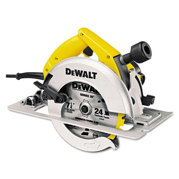 Dewalt  Heavy-duty Circular Saw, Rear Pivot Depth Of Cut, Electric Brake 115-dw364 1 Each