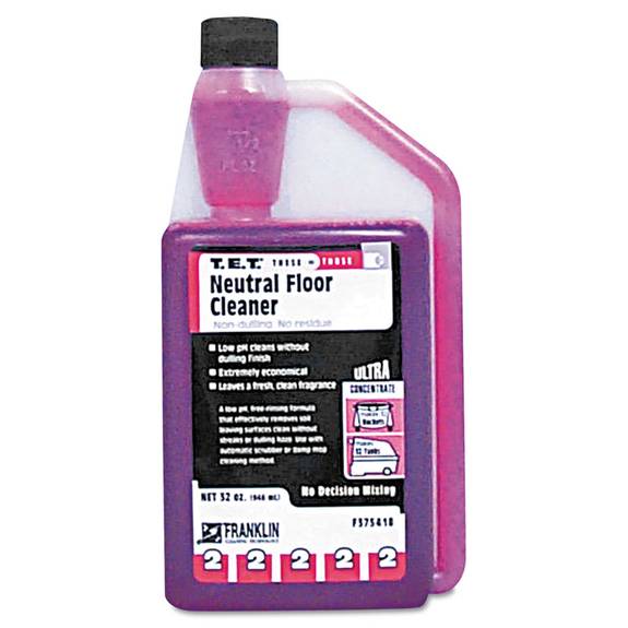 Franklin Cleaning Technology  T.e.t. #2 Neutral Floor Cleaner, Citrus, 32oz Bottle, 3/carton F375418 3 Case