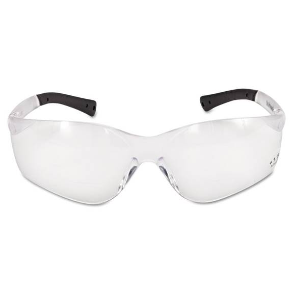 Mcr  Safety Bearkat Magnifier Safety Glasses, Clear Frame, Clear Lens 135-bkh15 1 Each