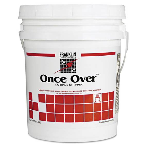Franklin Cleaning Technology  Once Over Floor Stripper, Liquid, 5 Gal. Pail F200026 1 Each