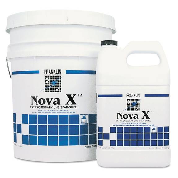 Franklin Cleaning Technology  Nova X Extraordinary Uhs Star-shine Floor Finish, Liquid, 1 Gal. Bottle F465222 4 Case