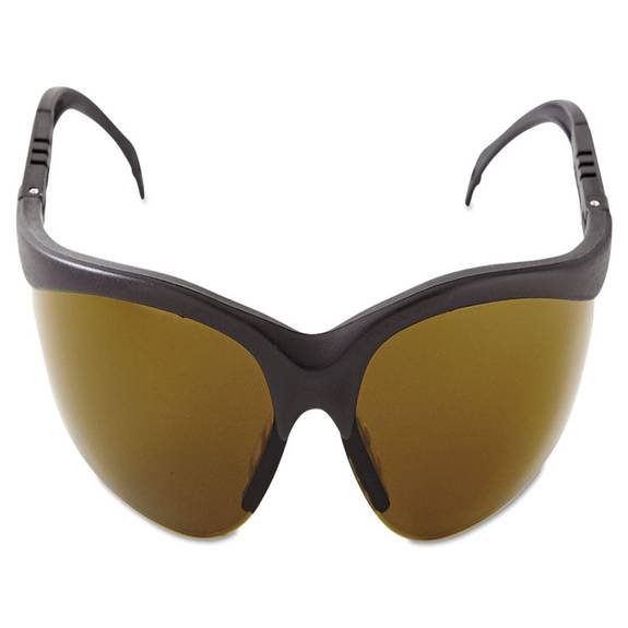 Mcr  Safety Klondike Protective Eyewear, Black Frame, Brown Lens Kd11b 1 Each