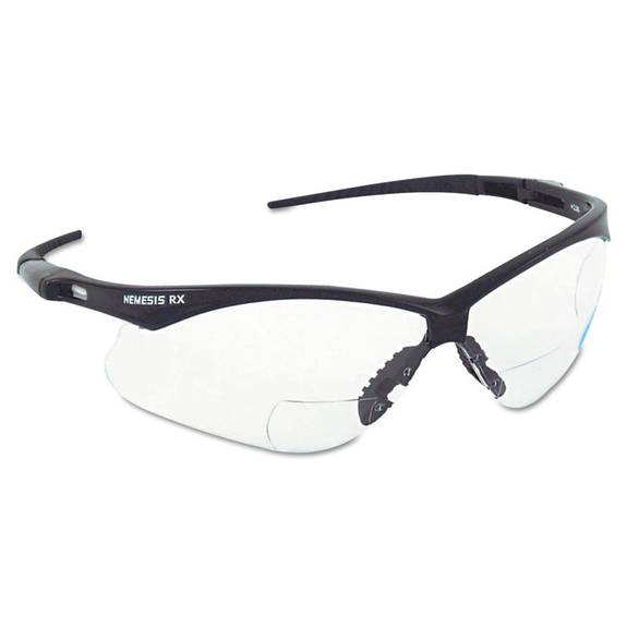 Jackson Safety  V60 Nemesis Rx Reader Safety Glasses, Black Frame, Smoke Lens 138-22518 1 Each