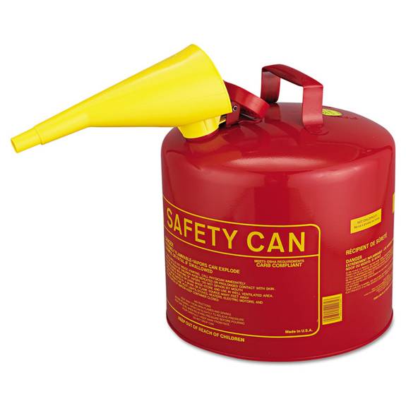 Eagle  Safety Can, Type I, 5gal, Red, With F-15 Funnel 258-ui-50-fs 1 Each