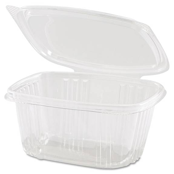 Genpak  Clear Hinged Deli Container, 8oz, 5 3/8 X 4 1/2 X 1 1/2, 100/bag, 2 Bags/carton Ad08 200 Case