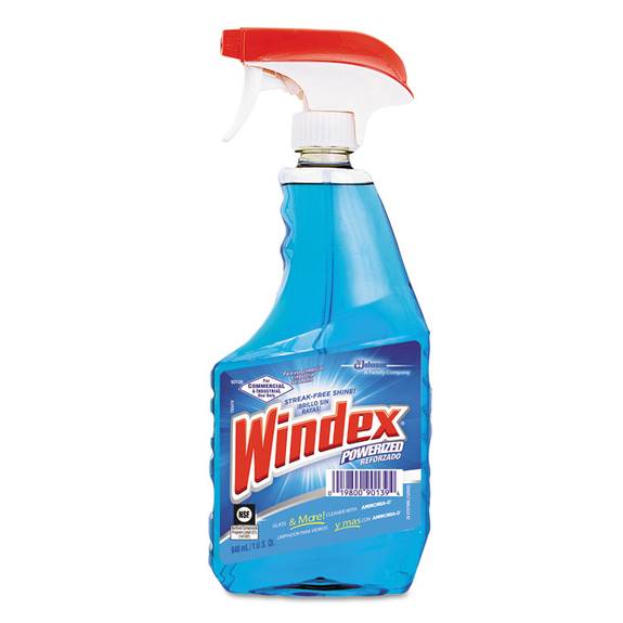 Windex  Powerized Formula Glass & Surface Cleaner, 32oz Trigger Spray Bottle,12/carton 90139ct 12 Case