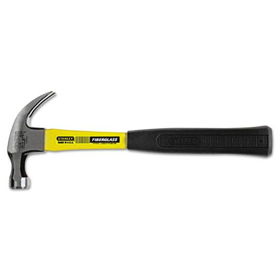 Stanley Tools  Jacketed Fiberglass Nailing Hammer, 16oz 680-51-621 1 Each
