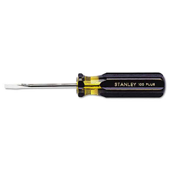 Stanley Tools  100 Plus Round Blade Standard Tip Screwdriver, 3/16in, 7 3/4in Long 680-66-018 1 Each