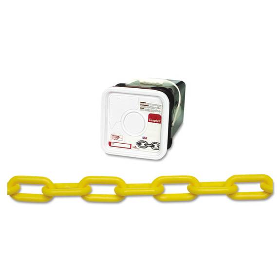 Campbell  Plastic Chain, #8, 138ft, Yellow, Square Pail 193-0990836 1 Each