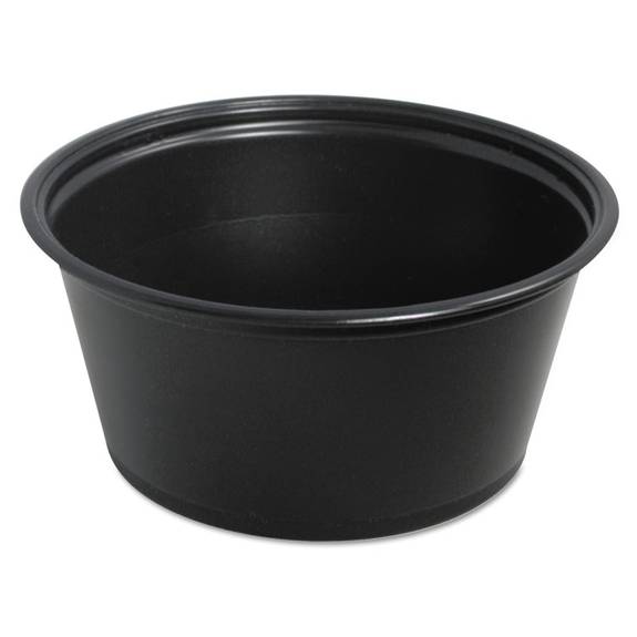 Dart  Conex Complements Portion Cups, 3.25oz, Black, 125/sleeve, 20 Sleeves/carton 325pcblk 2500 Case