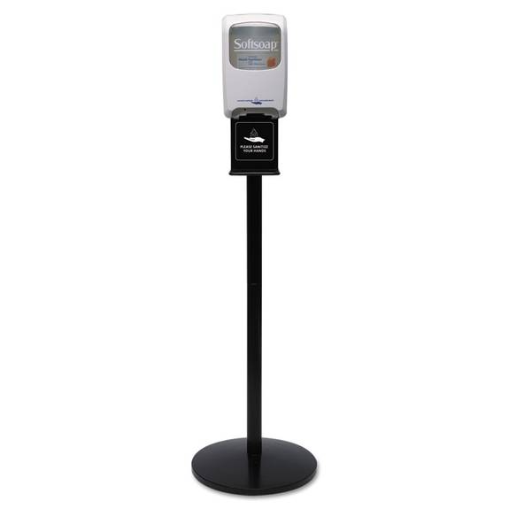 Softsoap  Touch-free Hand Sanitizer Dispenser Floor Stand, 14w X 6-1/2d X 52h, Black Cpc 01954 1 Each