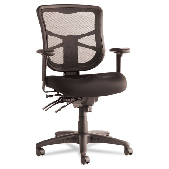Alera  Alera Elusion Series Mesh Mid-back Multifunction Chair, Black Aleel42me10b 1 Each
