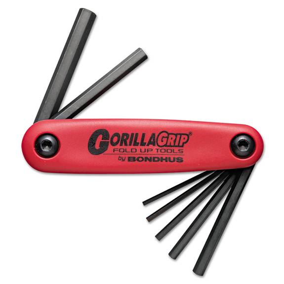 Bondhus  Gorillagrip Fold-up Tool Set, 1.5mm-6mm 116-12592 1 Each