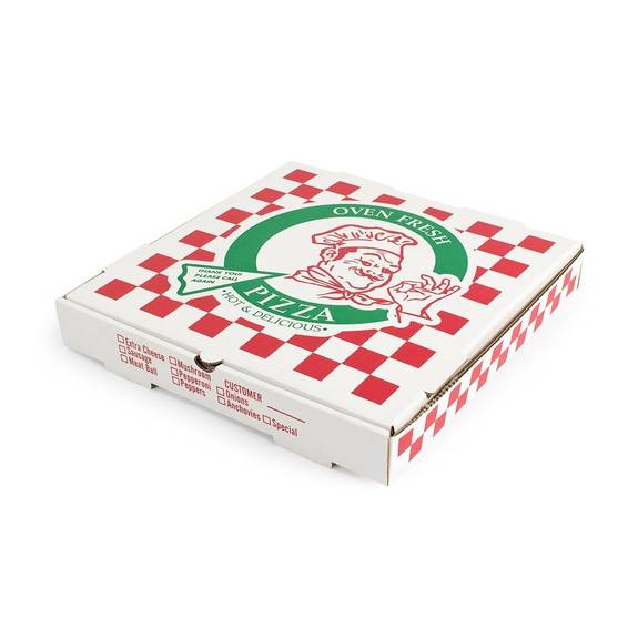 Pizza Box Takeout Containers, 10in Pizza, White, 10w X 10d X 1 3/4h, 50/bundle Box Pzcore10 50 Case