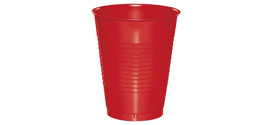 Creative Converting Touch Of Color Cups, Cold Cup, 16 Oz, Plastic, Red, 20/pack, 12 Packs/carton 28103181 240 Case