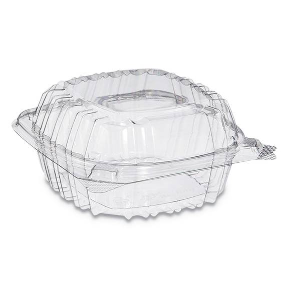 Dart  Clearseal Hinged-lid Plastic Containers, 13.8 Oz, Clear, 500/carton Dcc Pet53pst1 500 Case