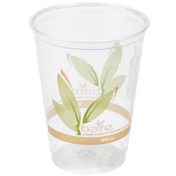  Cups, 10 Oz. Clear Tall Rpet Cup 50/pack, 20 Packs/carton Dcc Rtp10dbare 1000 Case