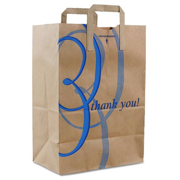 Duro Bag Stock Thank You Handle Bags, 12