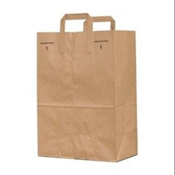 Duro Bag Handled Paper Bags, 3.25w X 5.25d X 8.38h, Brown, 300/carton 88191 1 Package