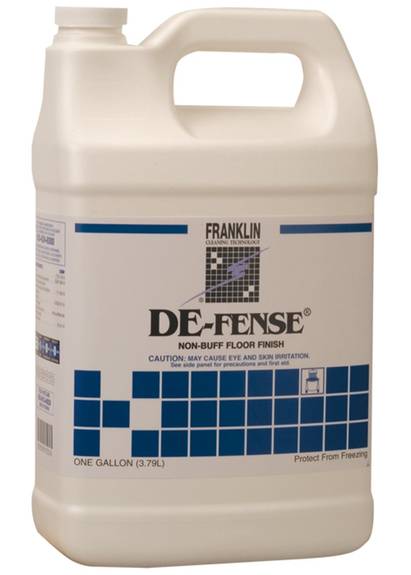 Franklin Cleaning Technology  De-fense Non-buff Floor Finish, Liquid, 1 Gal. Bottle F135022 4 Case