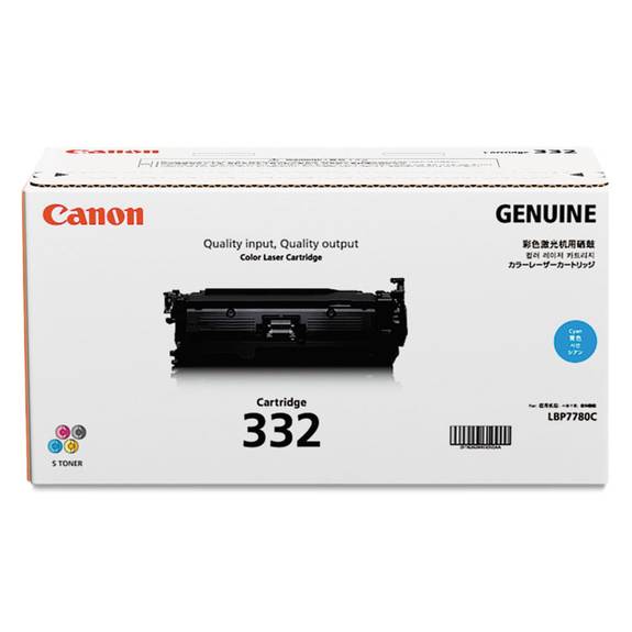 Canon  6262b012 (332) Toner, Cyan 6262b012 1 Each