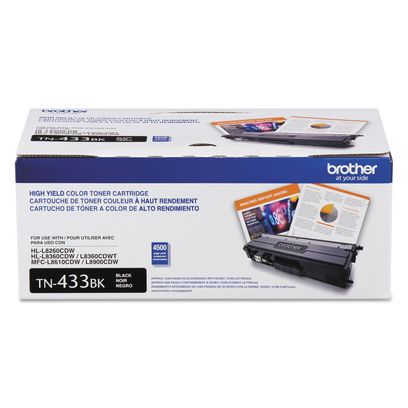 Tn433bk High-Yield Toner, 4,500 Page-Yield, Black