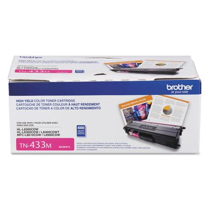 Tn433m High-Yield Toner, 4,000 Page-Yield, Magenta