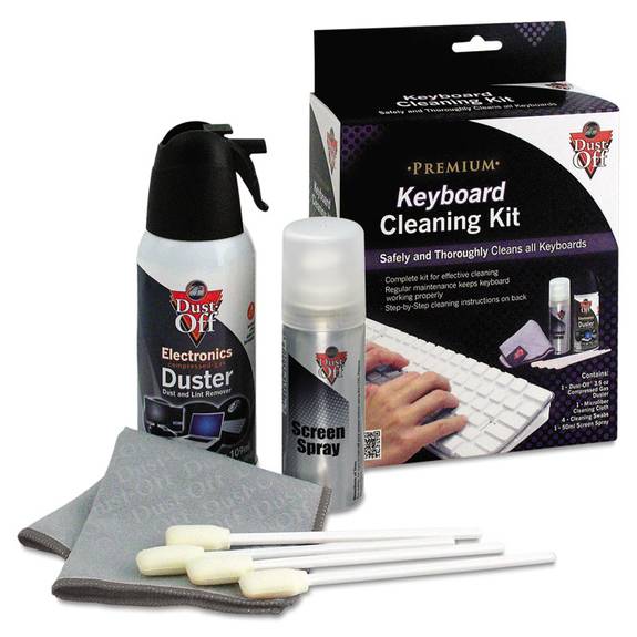 Dust Off  Premium Keyboard Cleaning Kit, 50 Ml Bottle, 5 1/4